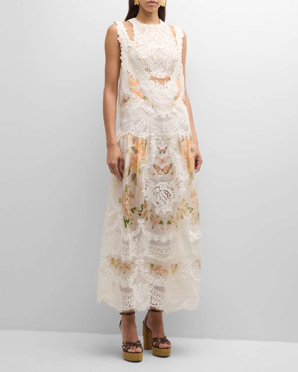 Natura Lace Patch Tank Dress